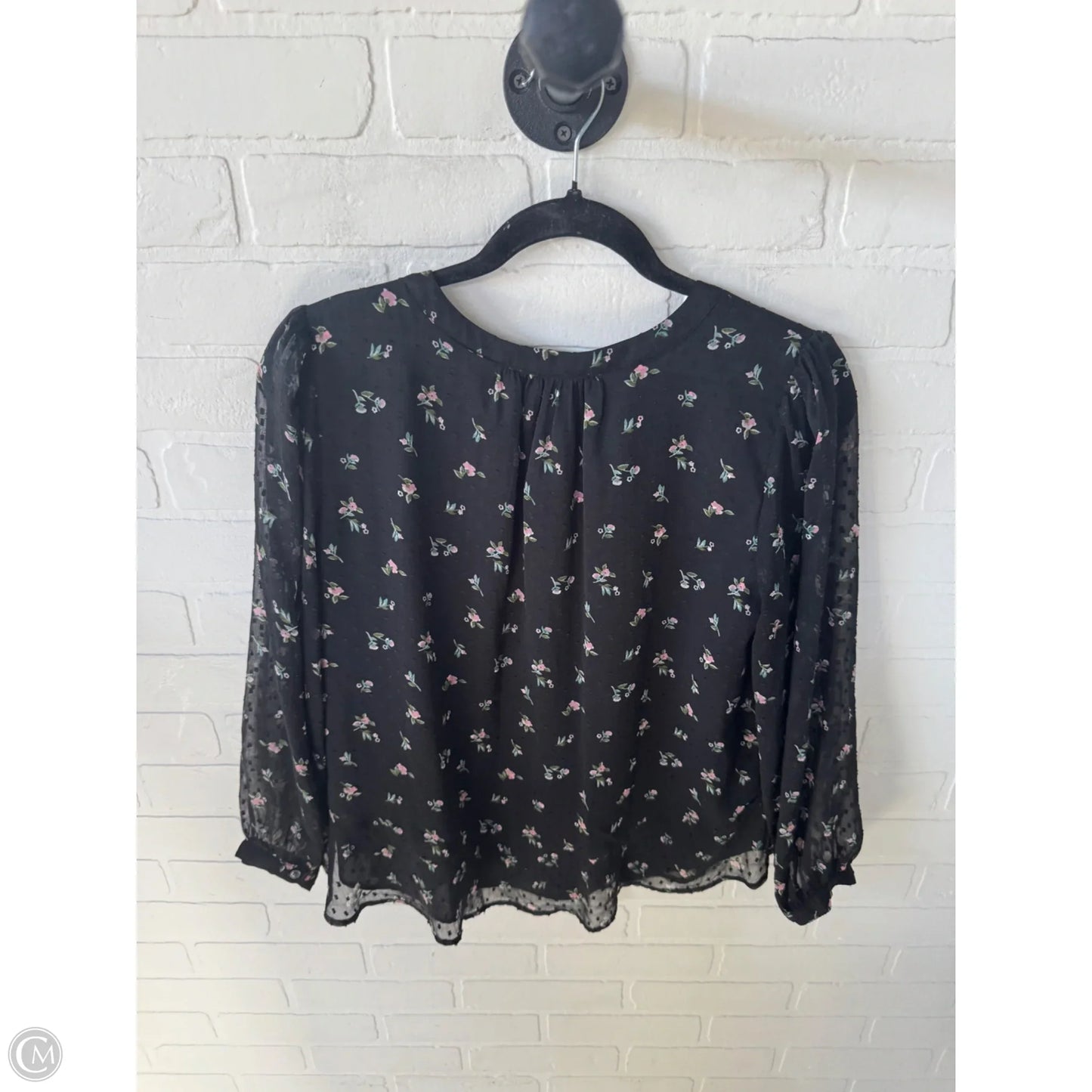 Top Long Sleeve By Loft In Black, Size: S