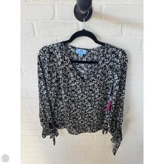 Top Long Sleeve By Cece In Black & White, Size: Xs