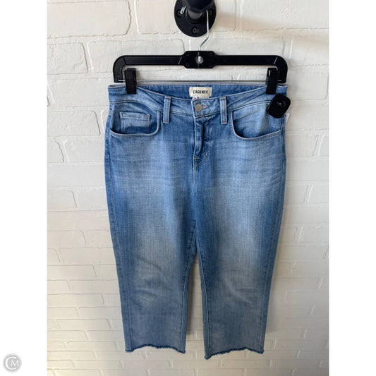 Jeans Straight By L Agence In Blue Denim, Size: 2