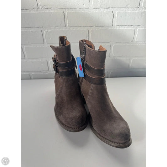 Boots Ankle Heels By Freebird In Brown, Size: 8