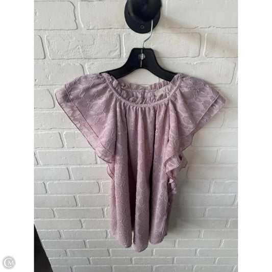 Top Short Sleeve By Loft In Purple, Size: S