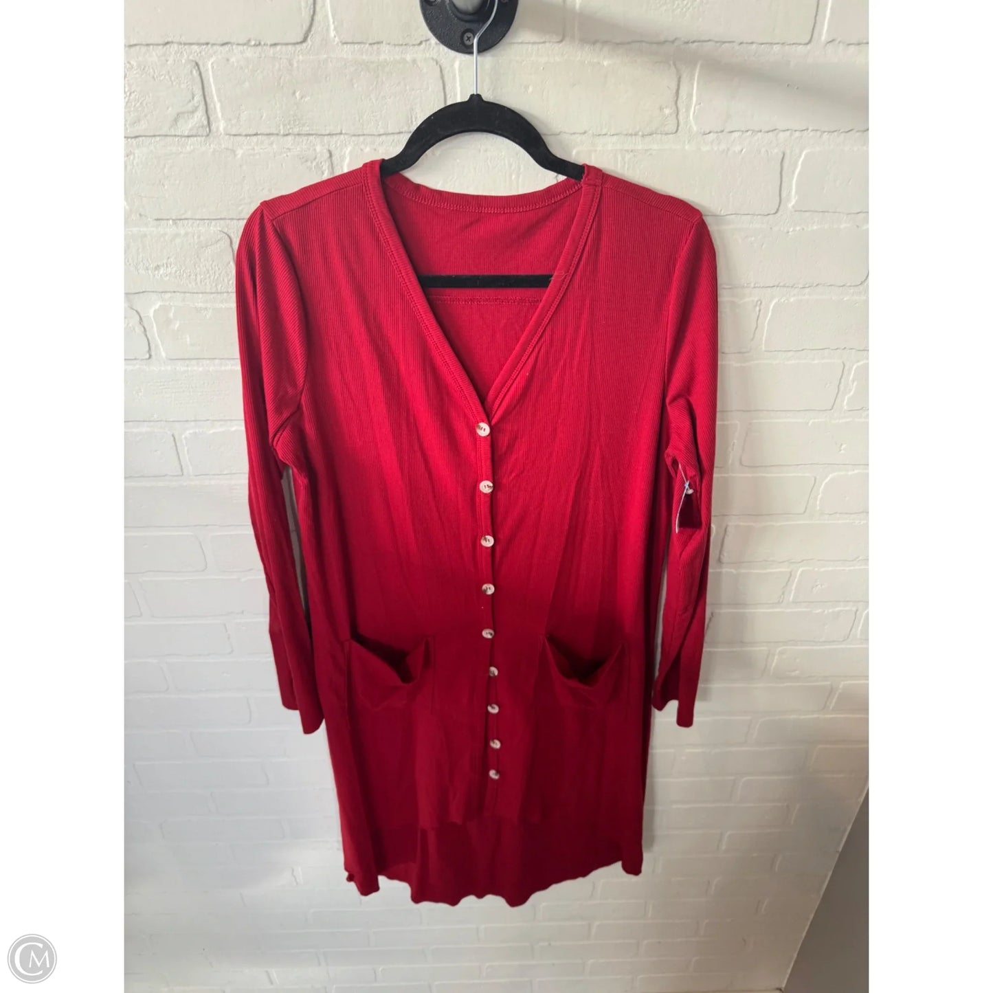 Cardigan By Clothes Mentor In Red, Size: L