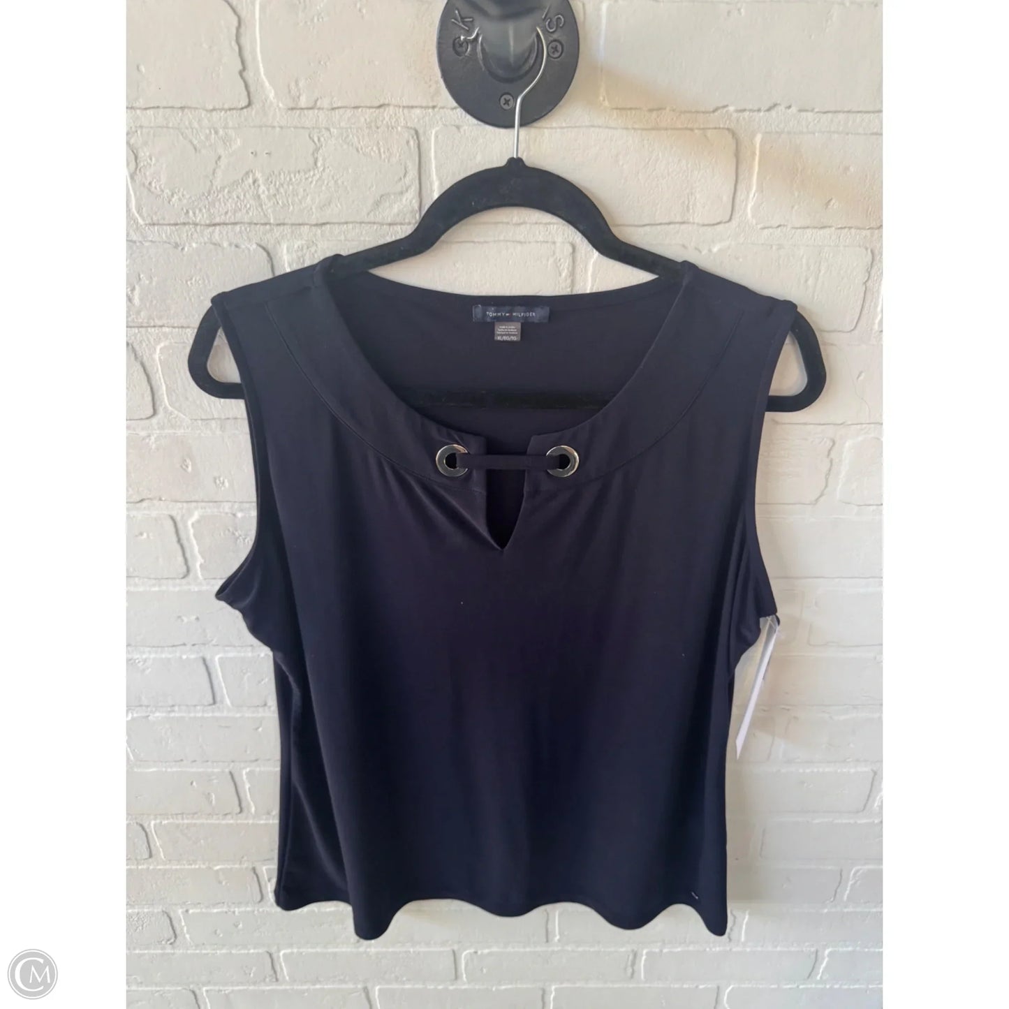 Top Short Sleeve By Tommy Hilfiger In Blue, Size: Xl