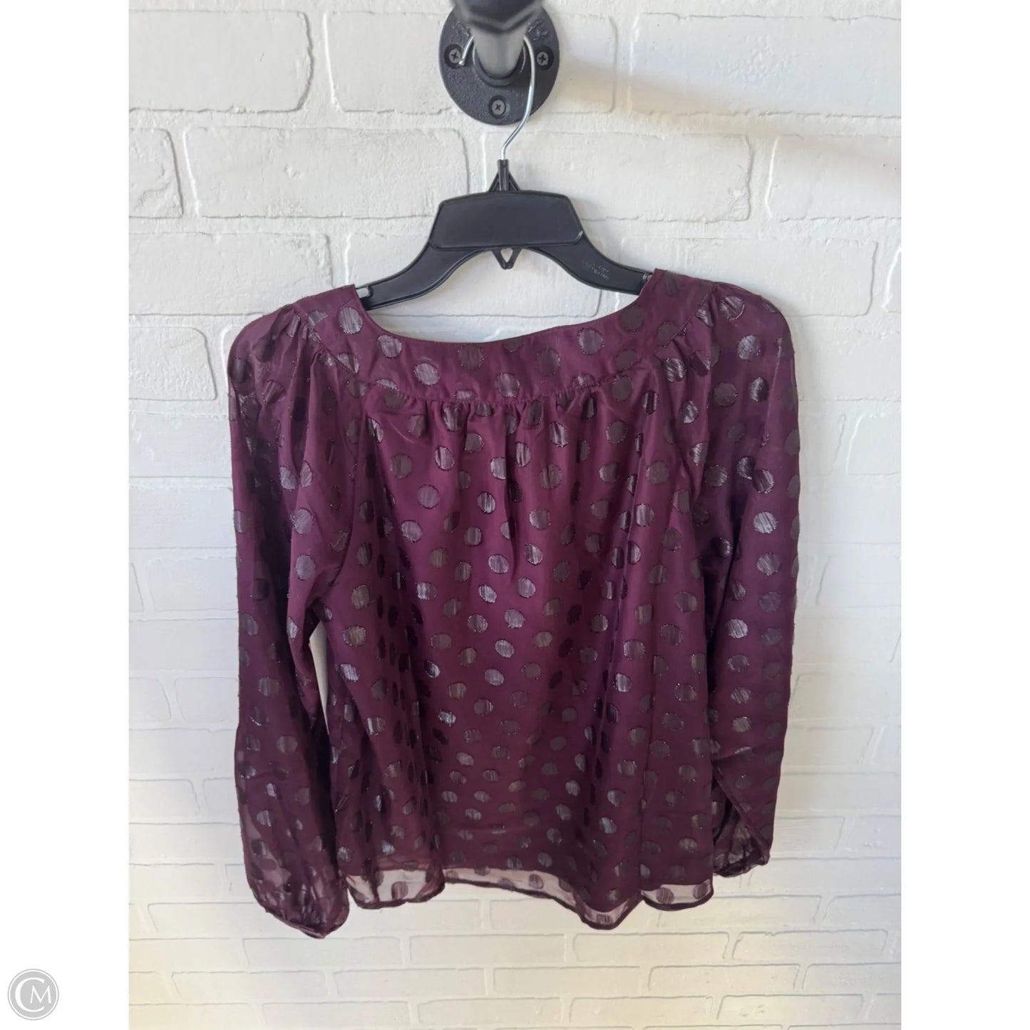 Top Long Sleeve By Isaac Mizrahi Live Qvc In Purple, Size: S