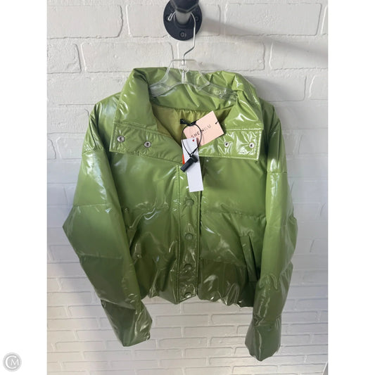 Jacket Puffer & Quilted By Shein In Green, Size: S