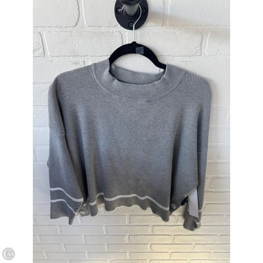 Sweater By Adrianna Papell In Grey & White, Size: L