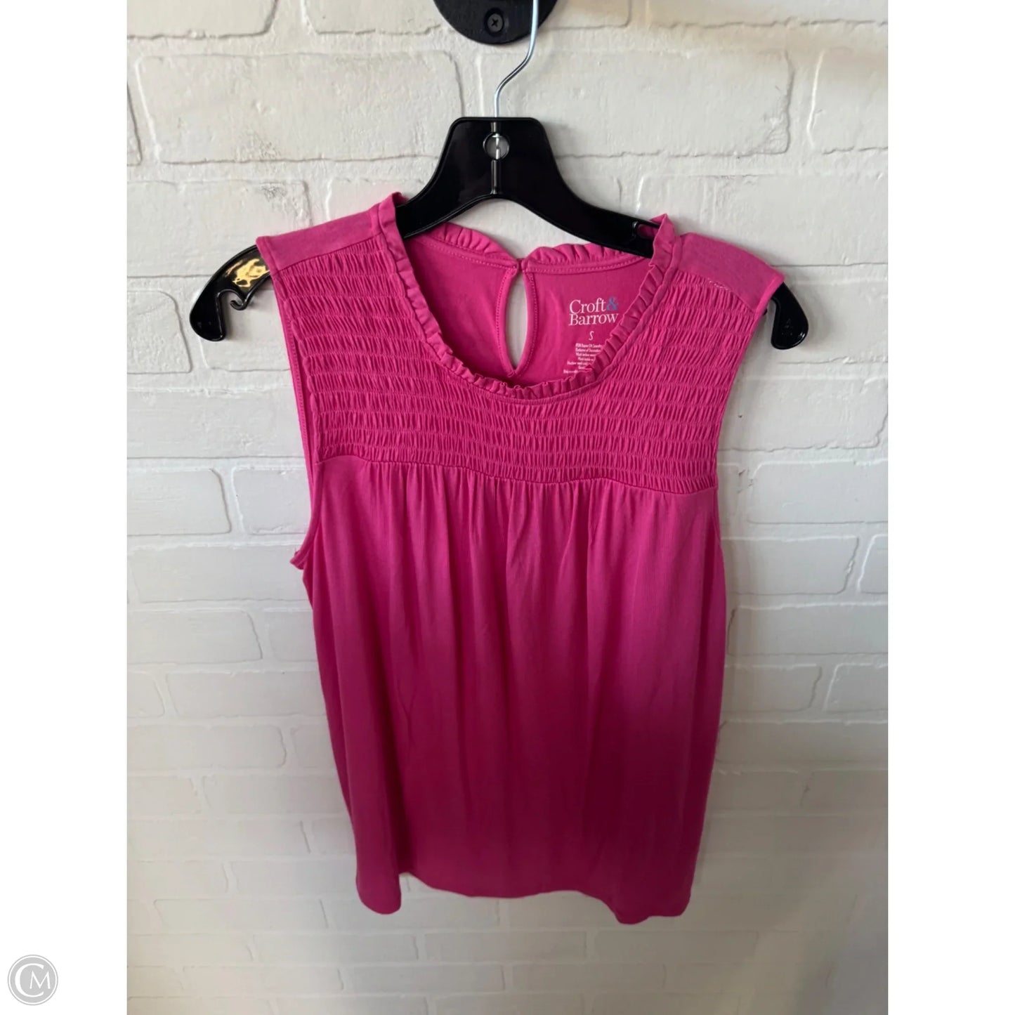 Top Sleeveless By Croft And Barrow In Pink, Size: S