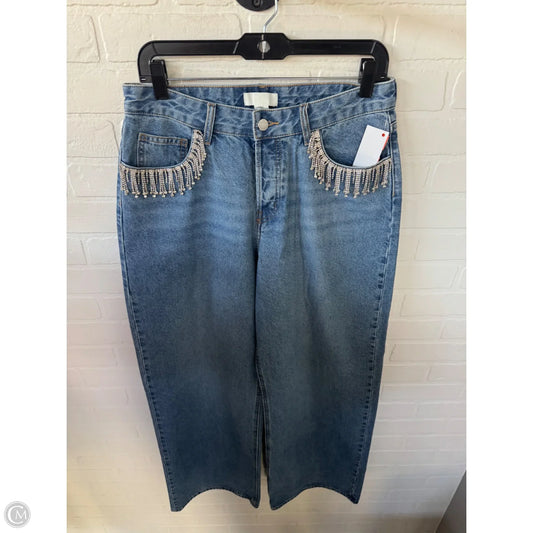 Jeans Straight By H&m In Blue Denim, Size: 8