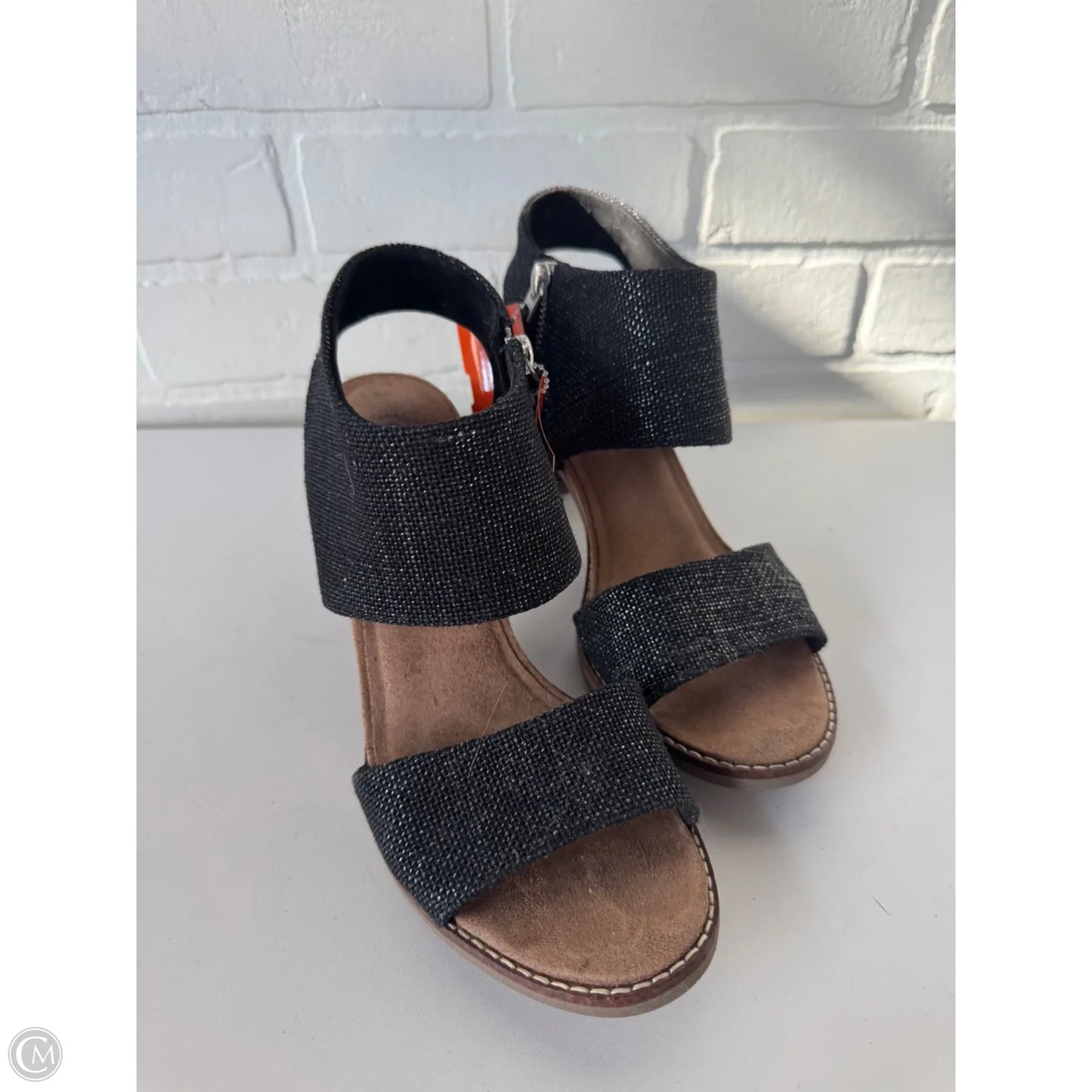 Sandals Heels Block By Toms In Black, Size: 8