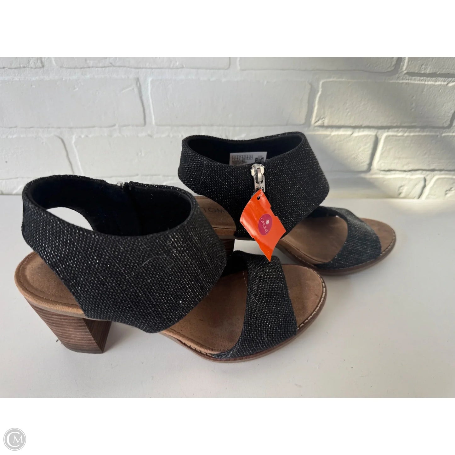 Sandals Heels Block By Toms In Black, Size: 8