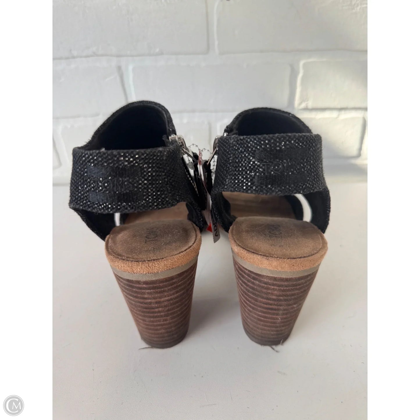 Sandals Heels Block By Toms In Black, Size: 8