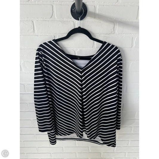 Top Long Sleeve By Talbots In Black & White, Size: 2x