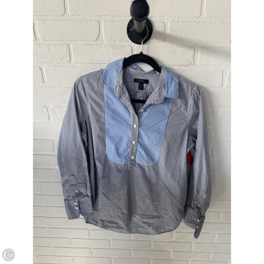 Top Long Sleeve By J. Crew In Blue & White, Size: S
