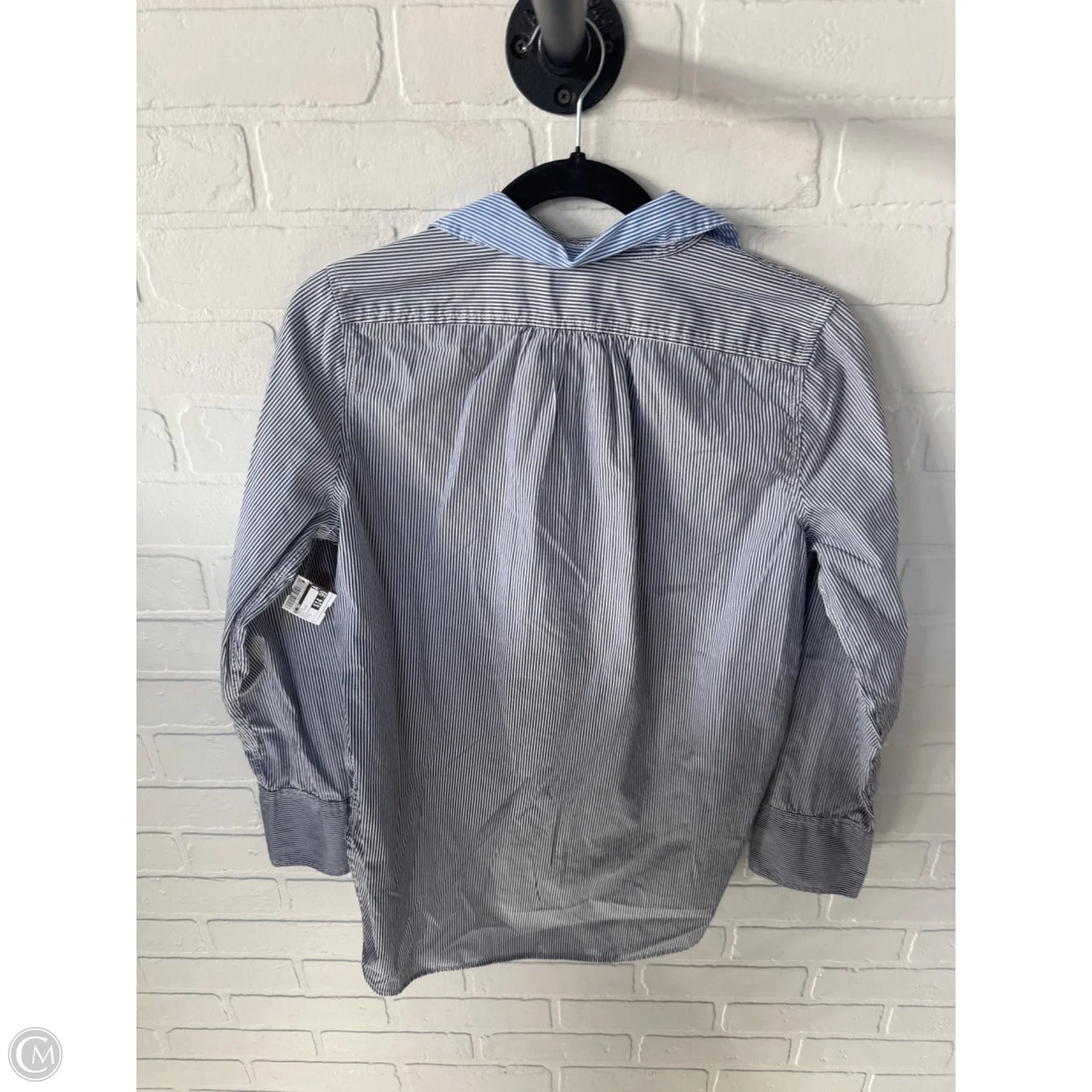 Top Long Sleeve By J. Crew In Blue & White, Size: S
