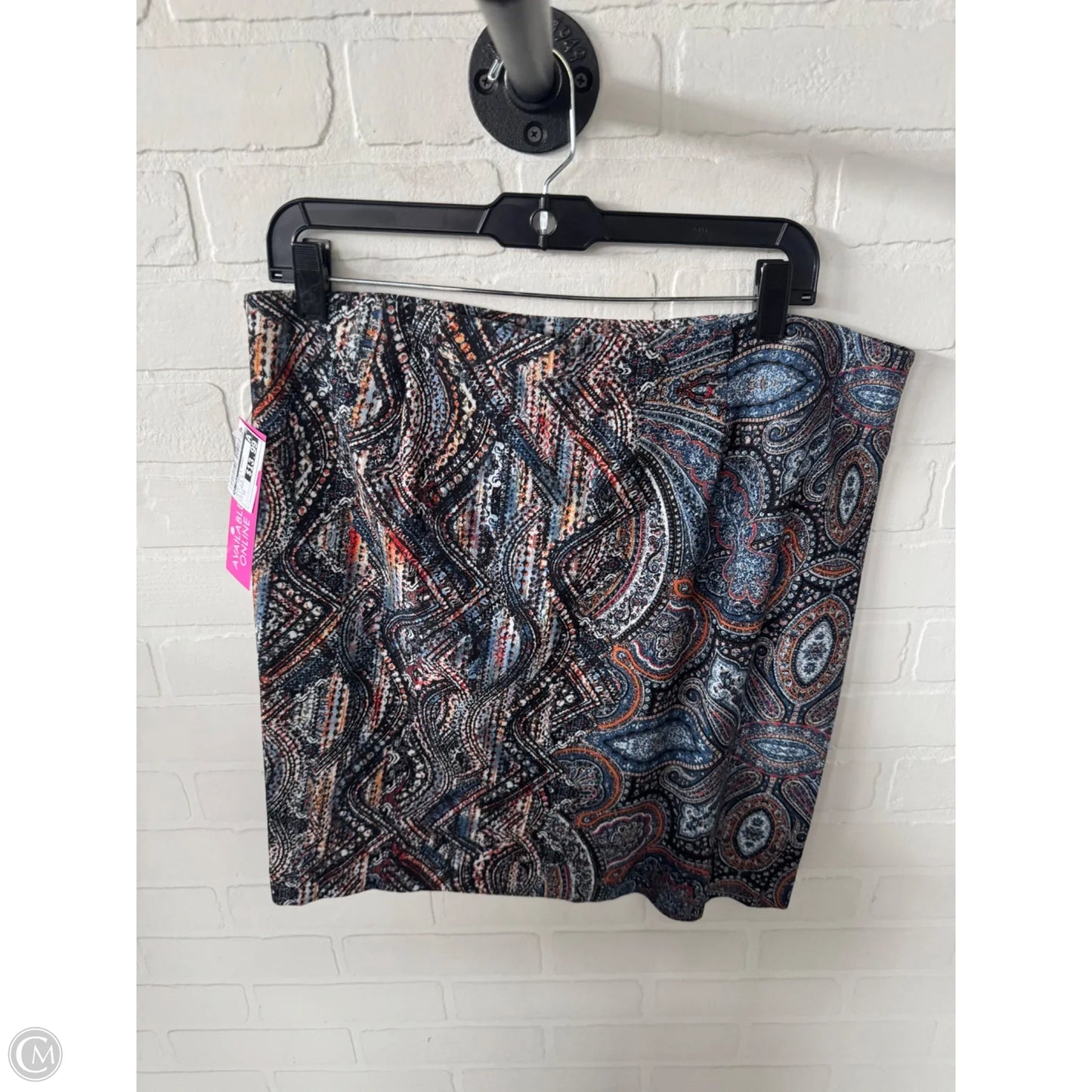 Skirt Mini & Short By J. Jill In Black & Blue, Size: 12