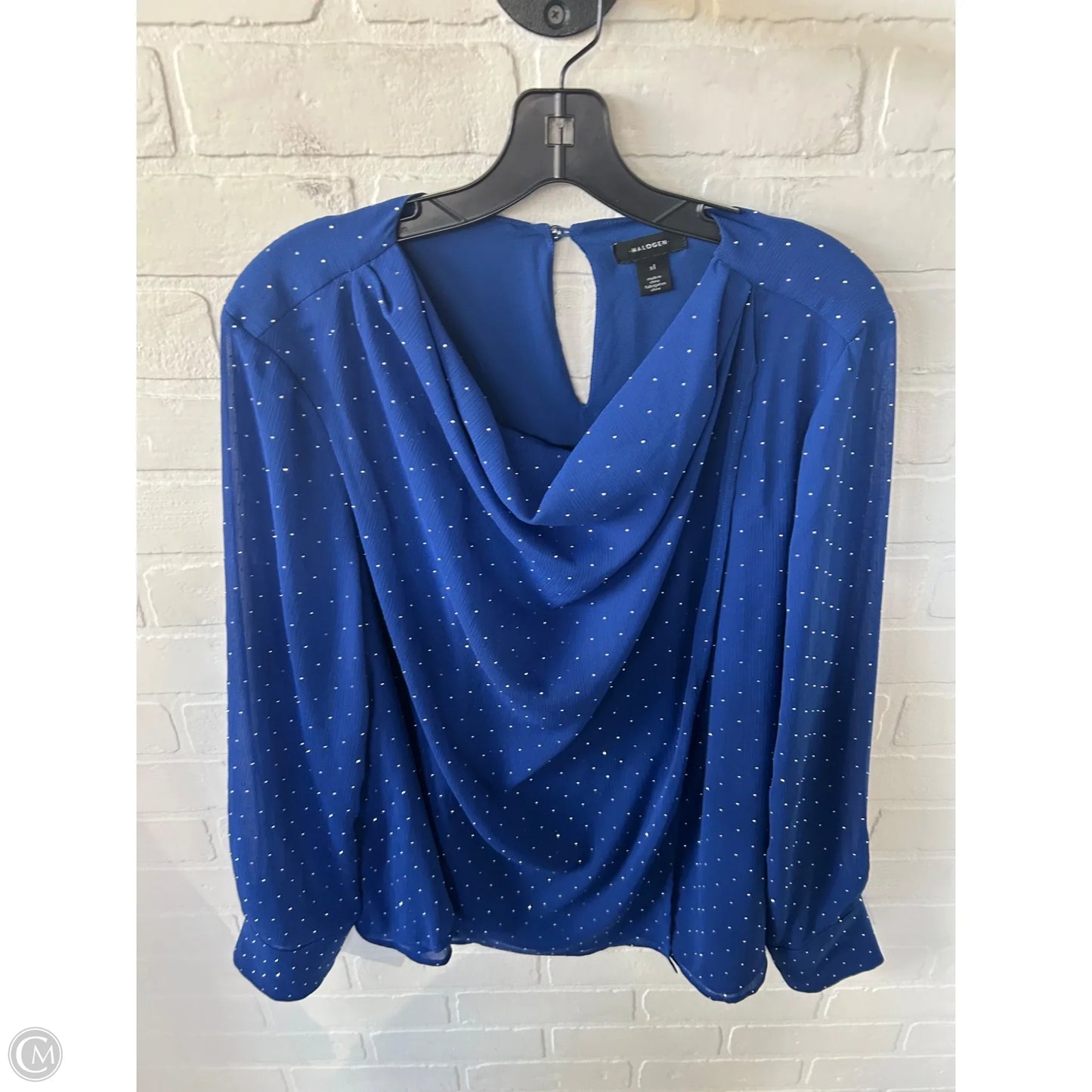Top Long Sleeve By Halogen In Blue, Size: Xl