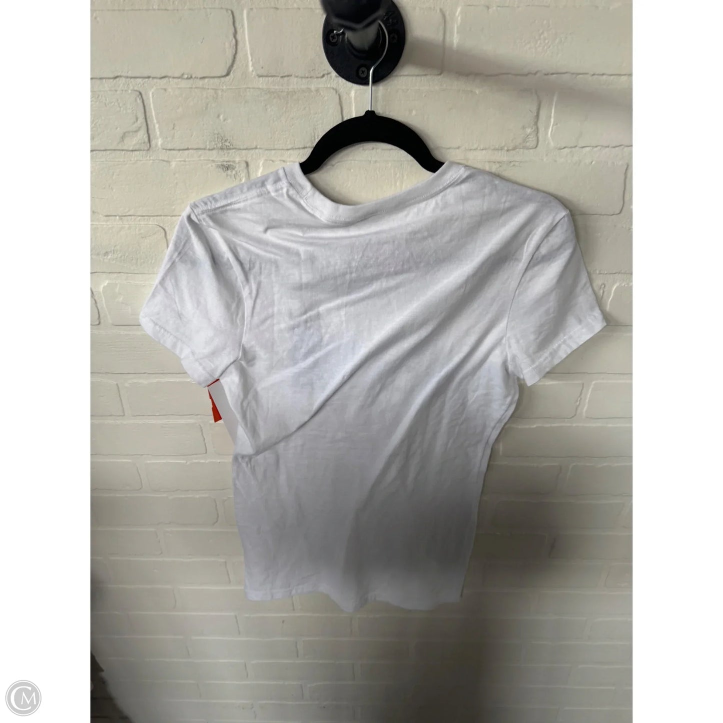 Athletic Top Short Sleeve By Adidas In Black & White, Size: S