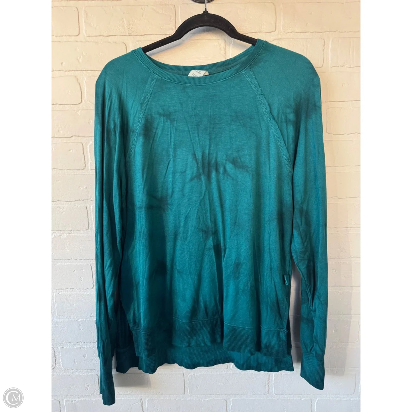 Athletic Top Long Sleeve Crewneck By Joy Lab In Teal, Size: S
