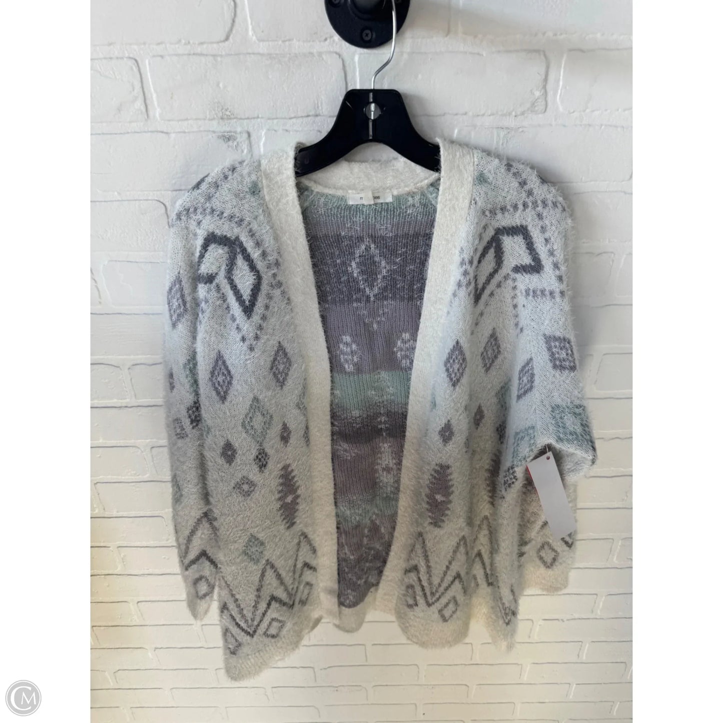 Sweater Cardigan By Maurices In Cream & Grey, Size: Xl