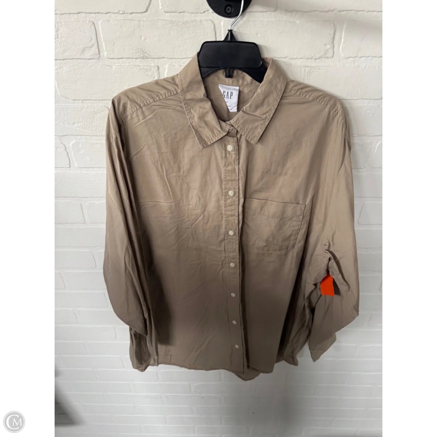 Top Long Sleeve By Gap In Tan, Size: Xl