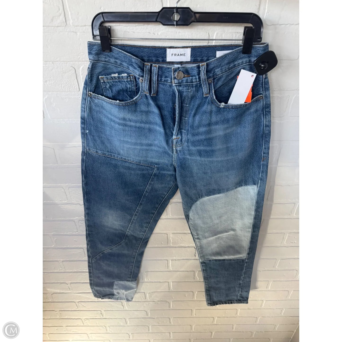 Jeans Straight By Frame In Blue Denim, Size: 6