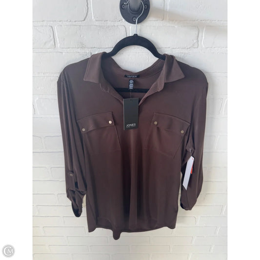 Top Long Sleeve By Jones New York In Brown, Size: Xl