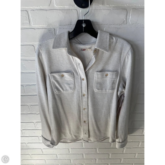 Top Long Sleeve By Faherty In cream, Size: S
