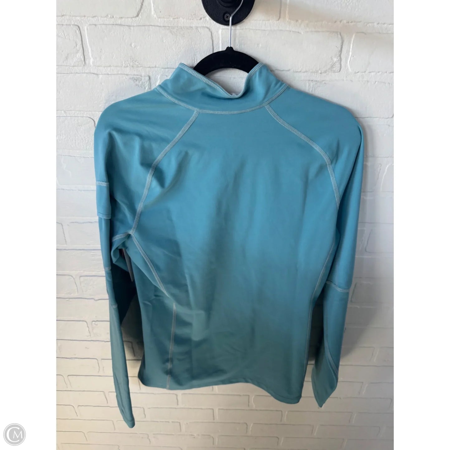 Athletic Top Long Sleeve Collar By Mountain Hardwear In Blue, Size: L