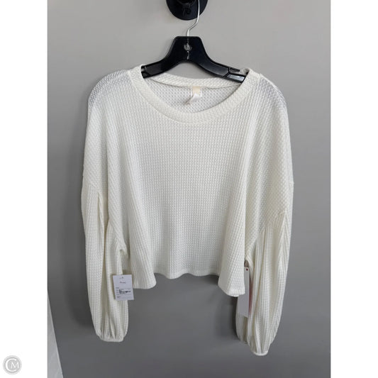 Top Long Sleeve By Cme In White, Size: M