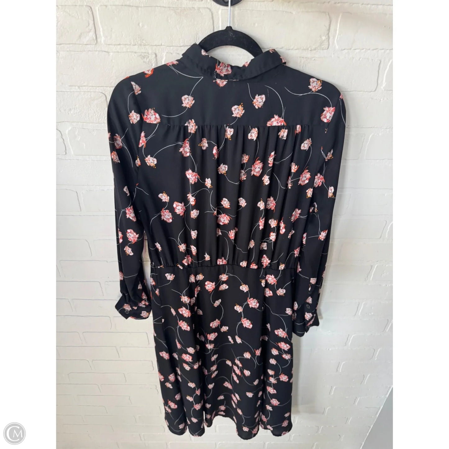 Dress Casual Midi By Who What Wear In Black & Orange, Size: M