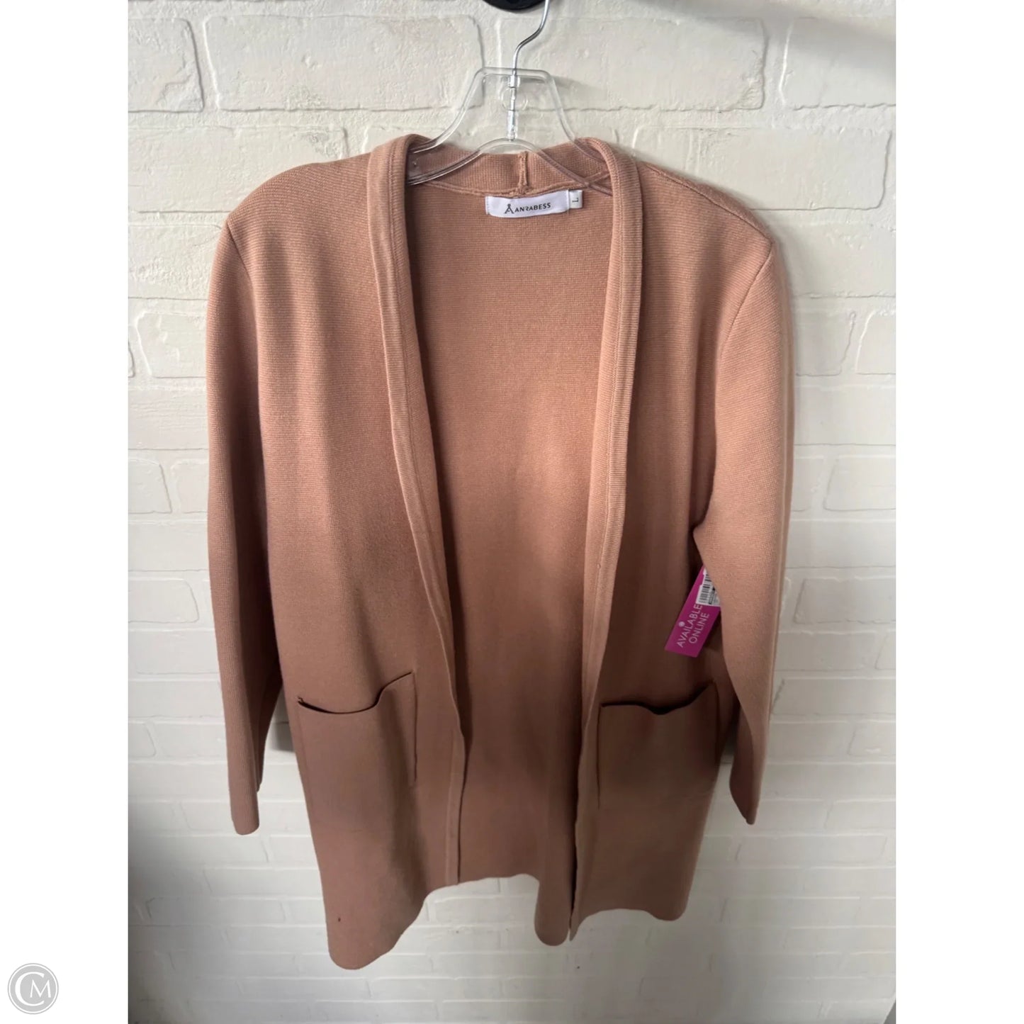 Sweater Cardigan By Anrabess In Tan, Size: L