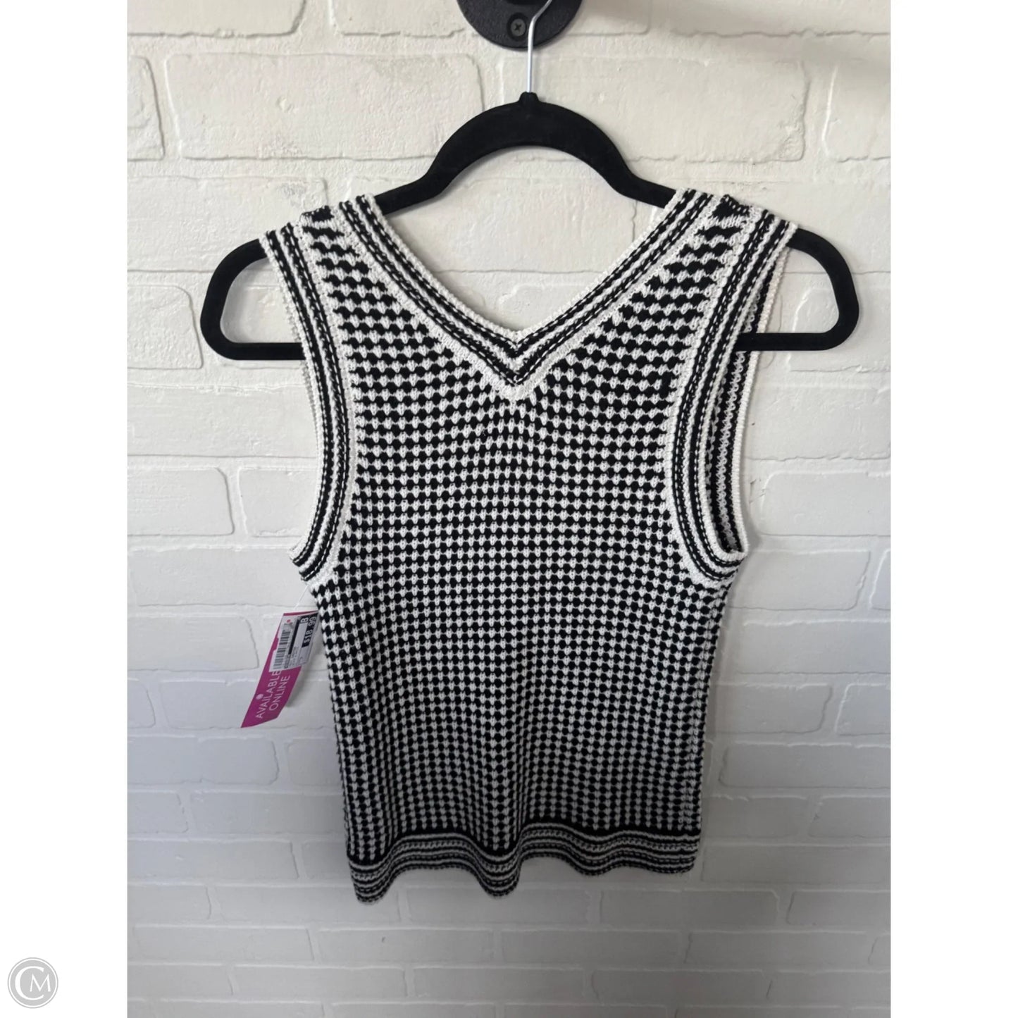 Vest Sweater By Evereve In Black & White, Size: S