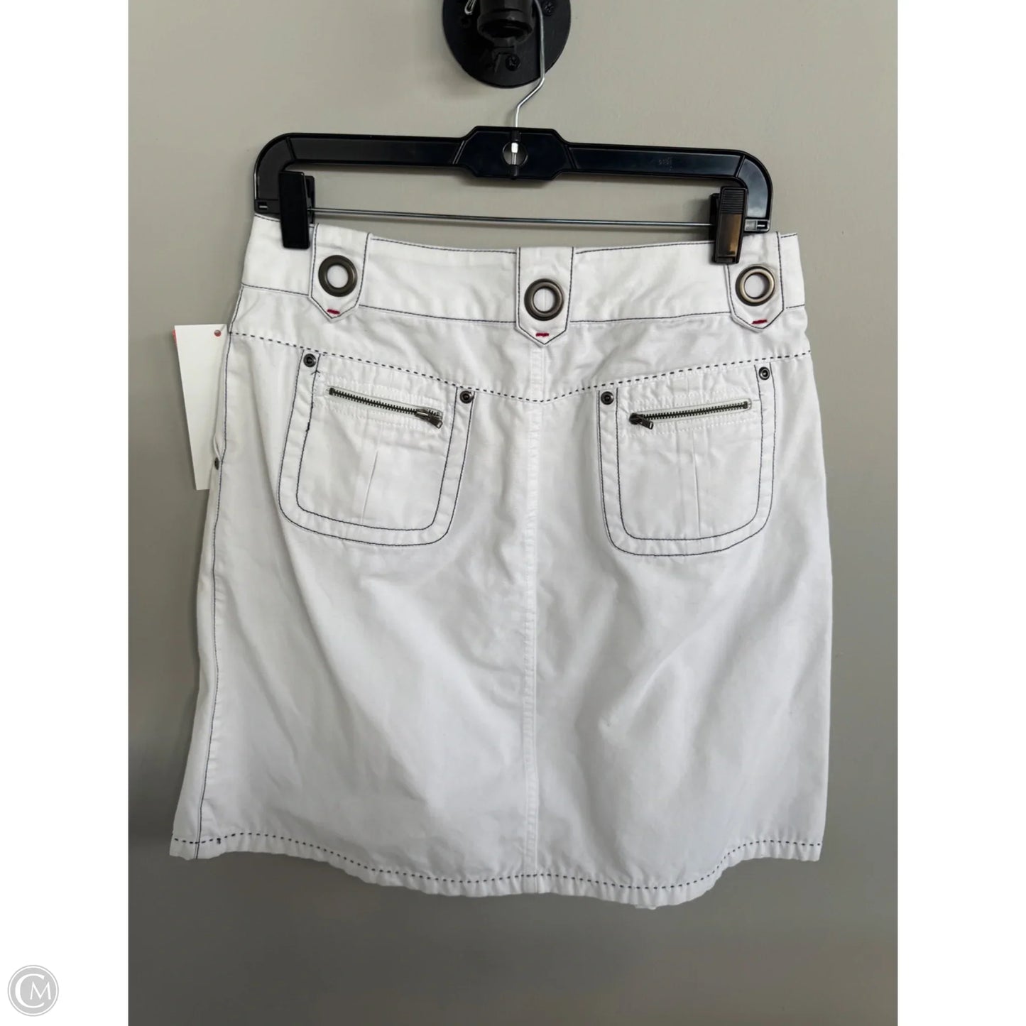 Skirt Mini & Short By Cabi In Blue & White, Size: 4