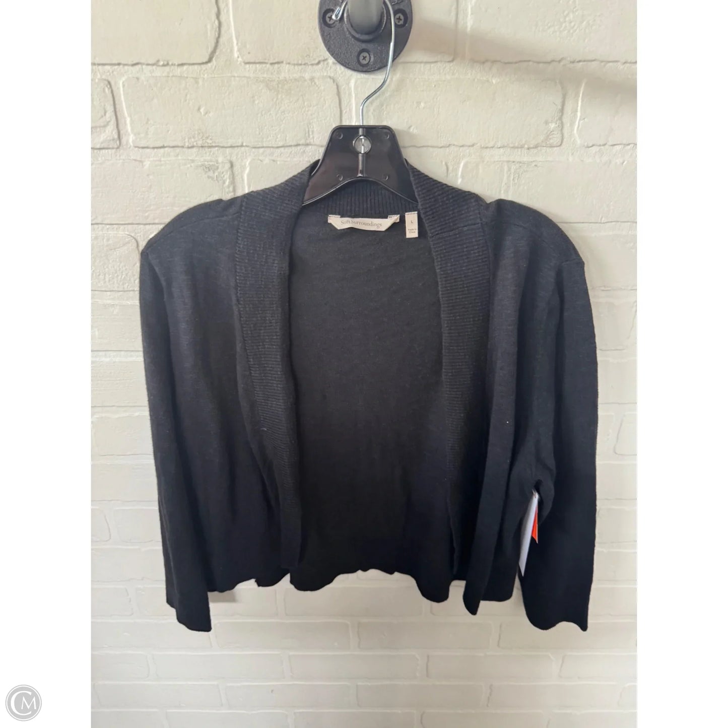 Sweater Cardigan By Soft Surroundings In Black, Size: L