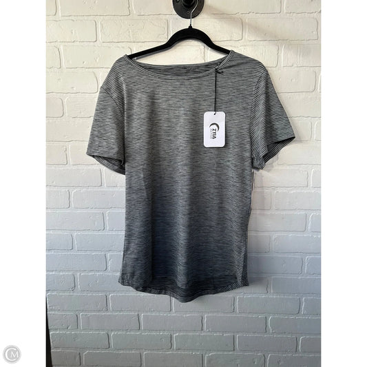 Athletic Top Short Sleeve By Zyia In Grey & White, Size: Xl