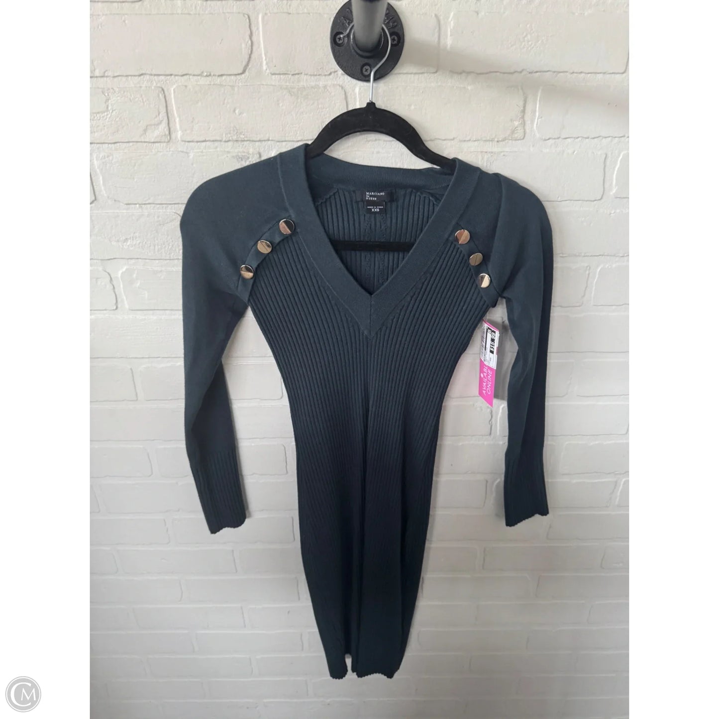 Dress Sweater By Marciano In Teal, Size: Xxs