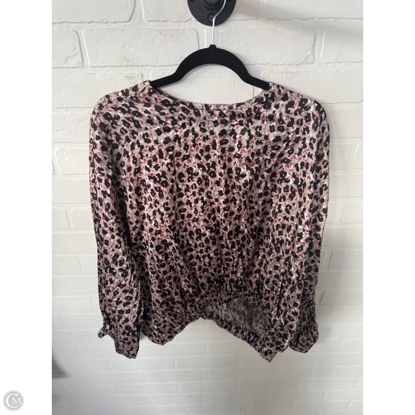 Top Long Sleeve By Zara In Black & Tan, Size: M