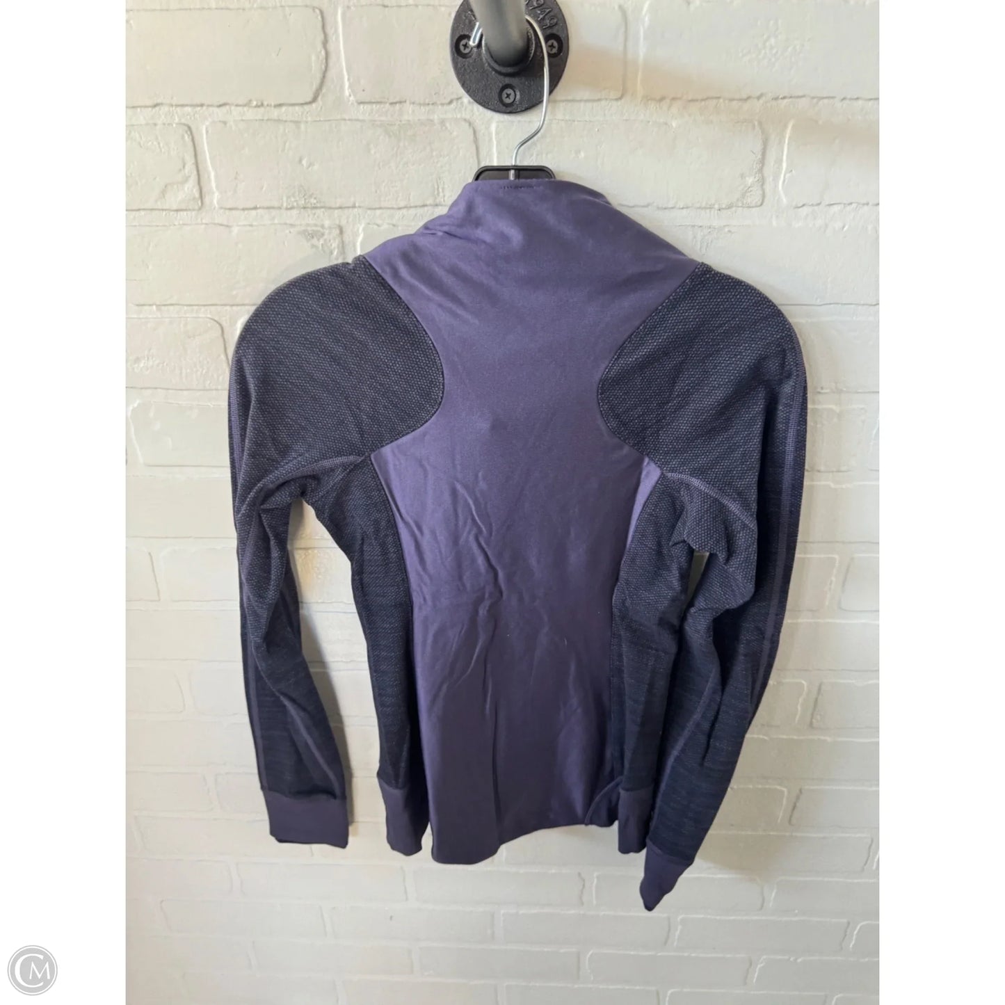 Athletic Jacket By Lululemon In Black & Purple, Size: Xs