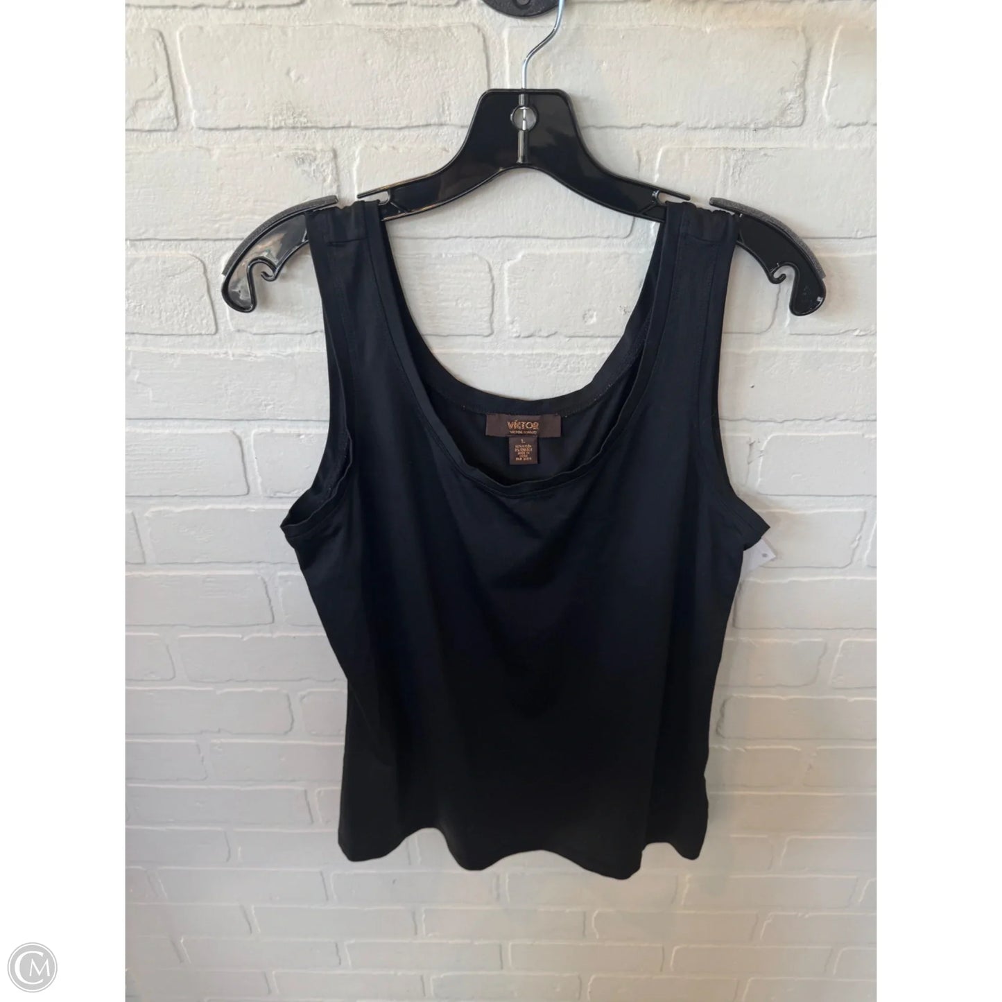 Top Sleeveless Basic By Victor In Black, Size: L
