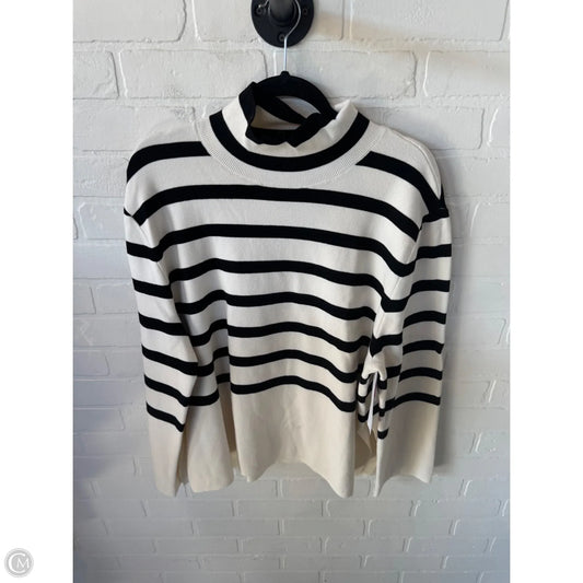 Sweater By H&m In Black & Cream, Size: L
