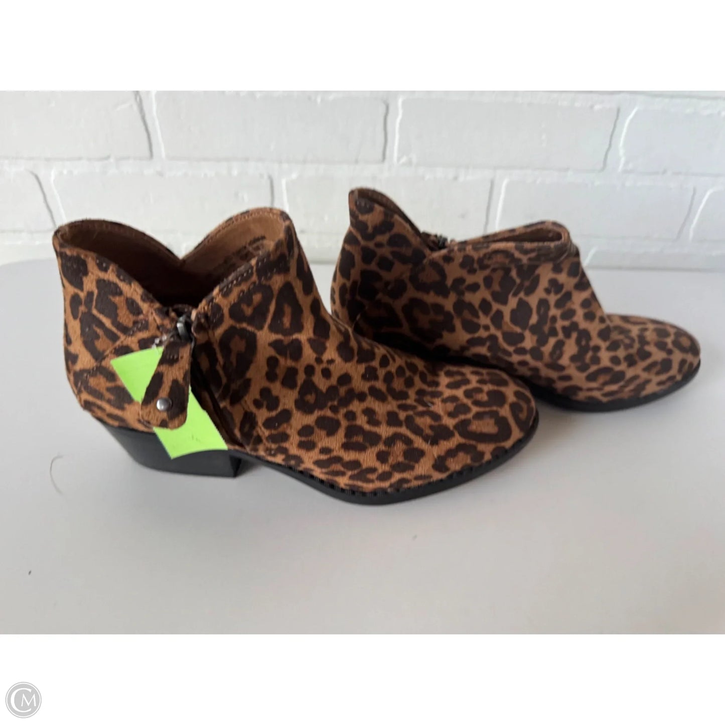 Boots Ankle Heels By So In Brown & Tan, Size: 7.5