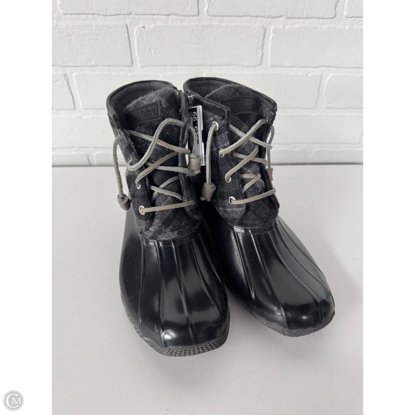 Shoes Sneakers By Sperry In Black & Grey, Size: 8