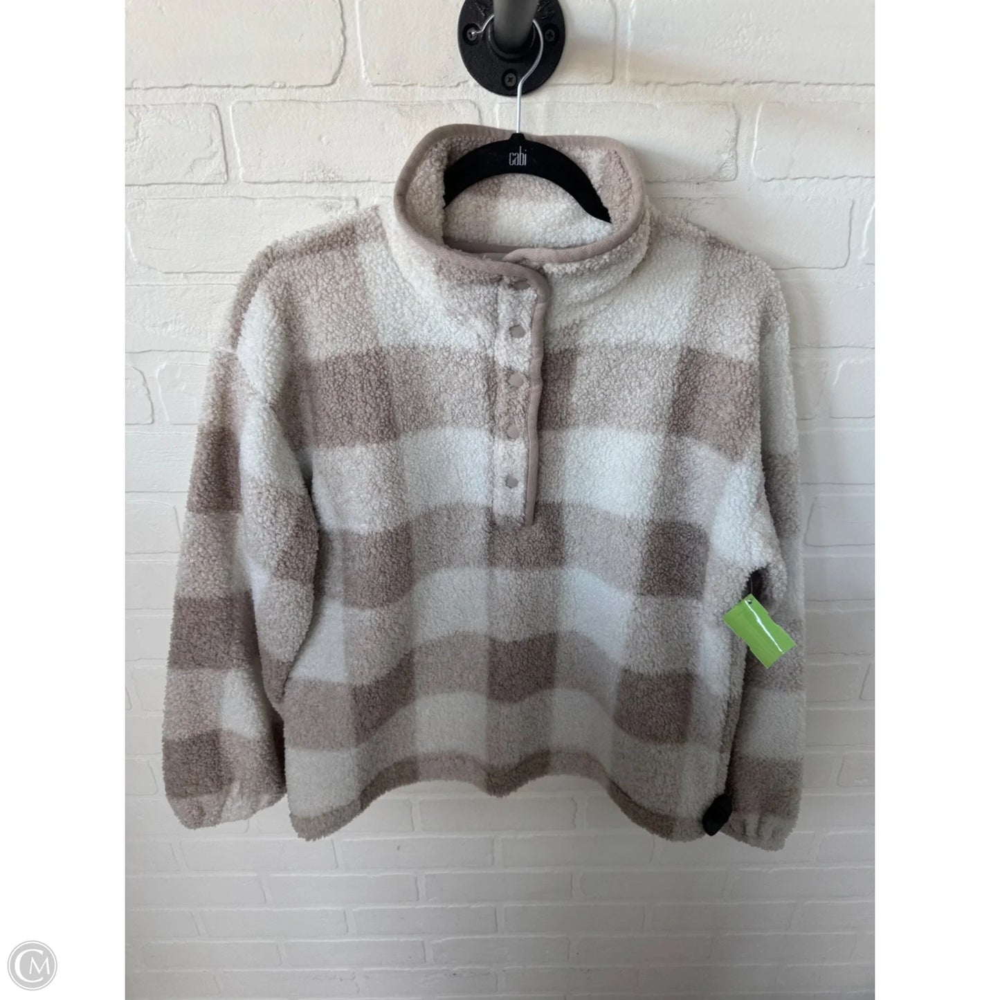 Jacket Fleece By Loft In Tan & White, Size: S