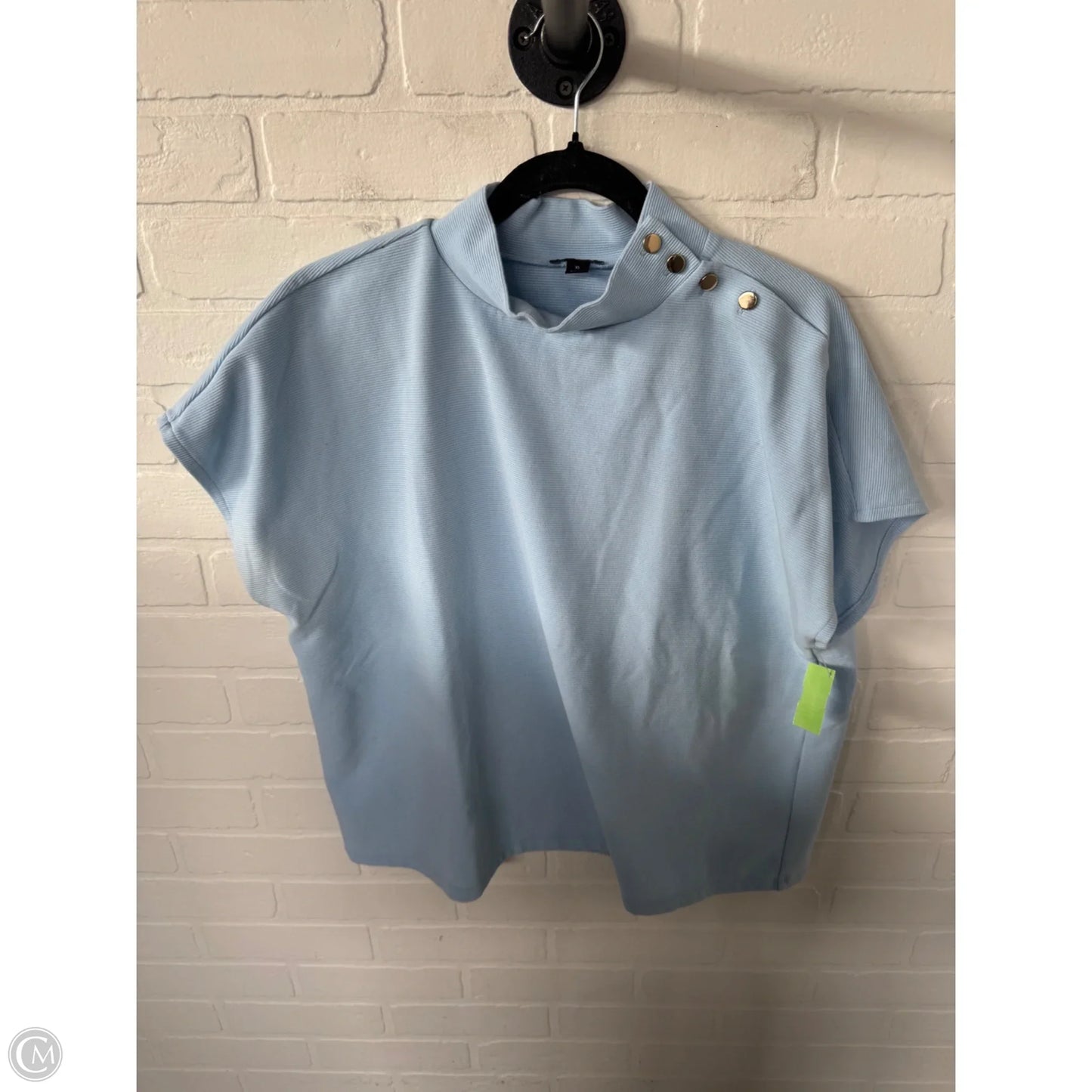 Top Short Sleeve By Ann Taylor In Blue, Size: Xl