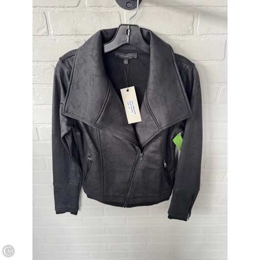 Jacket Moto By Clothes Mentor In Black, Size: S