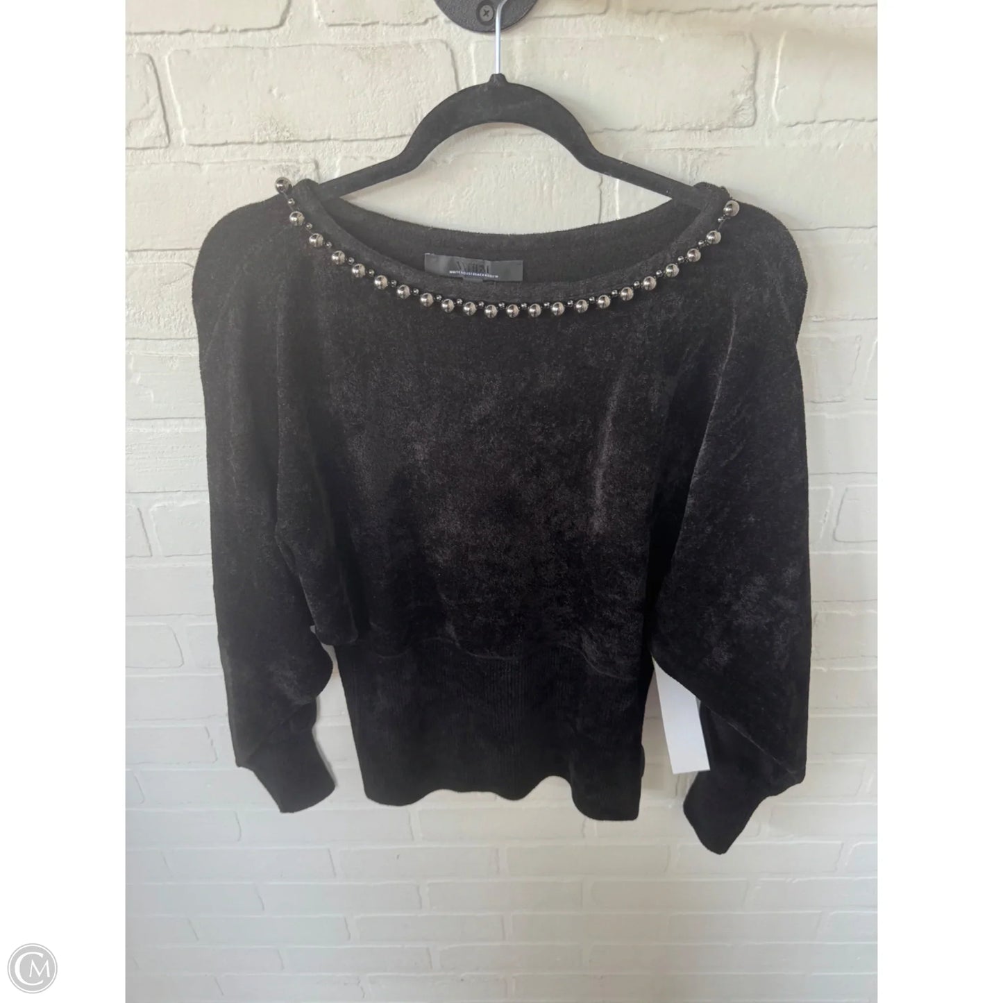 Sweater By White House Black Market In Black & Silver, Size: M