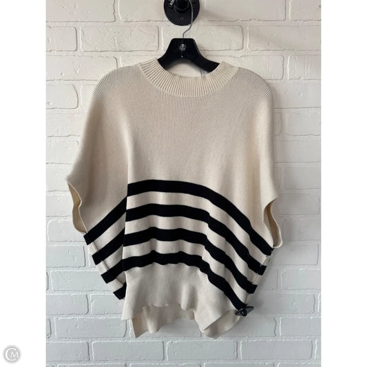 Sweater Short Sleeve By Maeve In Black & Cream, Size: Xs
