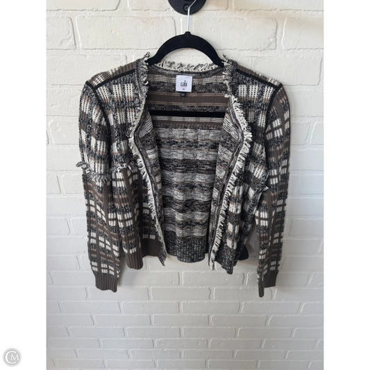 Sweater Cardigan By Cabi In Black & Brown, Size: Xs