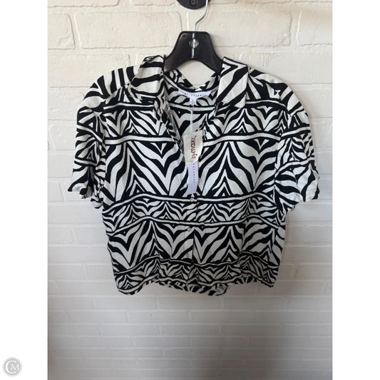 Top Short Sleeve By Jane And Delancey In Black & White, Size: S