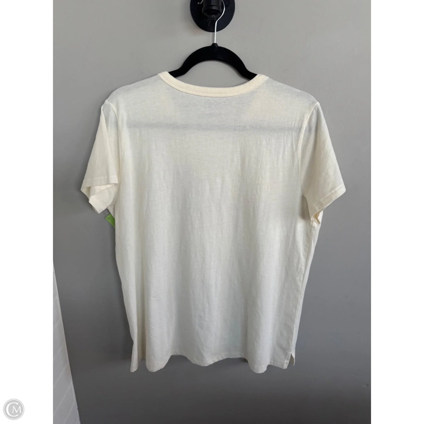 Top Short Sleeve Basic By Clothes Mentor In Cream, Size: Xl